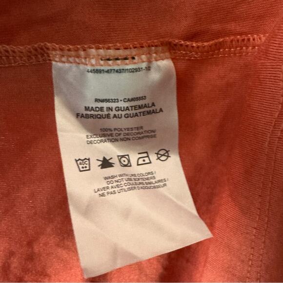 Nike Women’s Athletic Sporty Workout Crew Neck Short Sleeve Orange T-Shirt Sz L - Picture 7 of 9